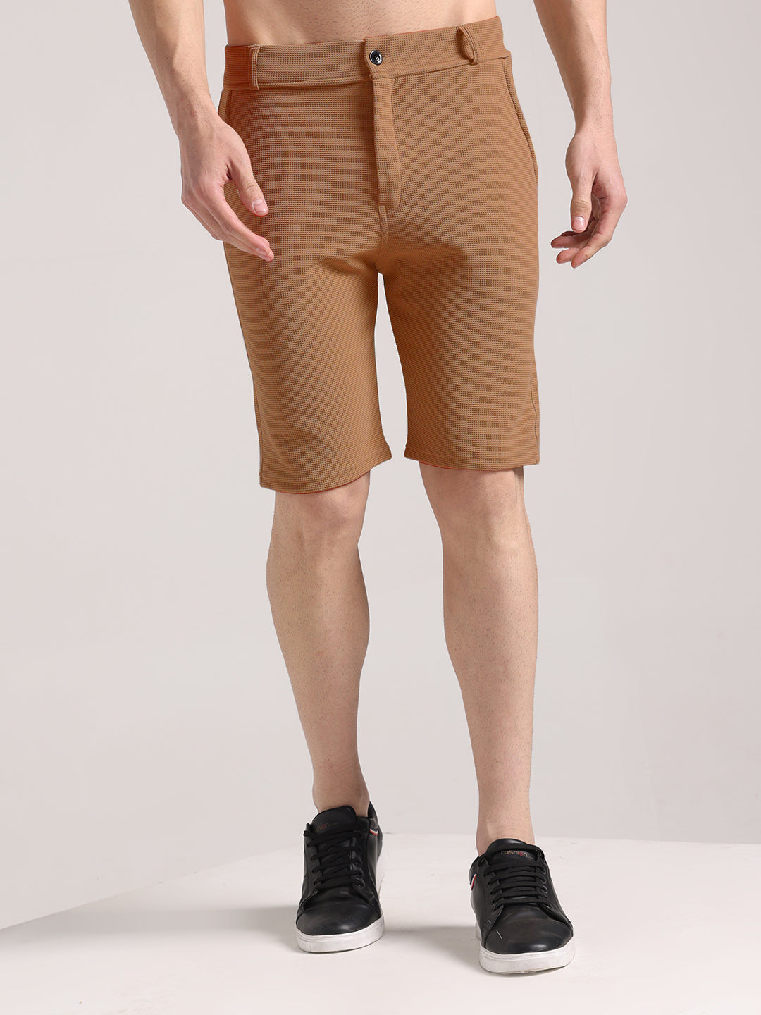 Men's Olive Brown Outer Mesh Shorts