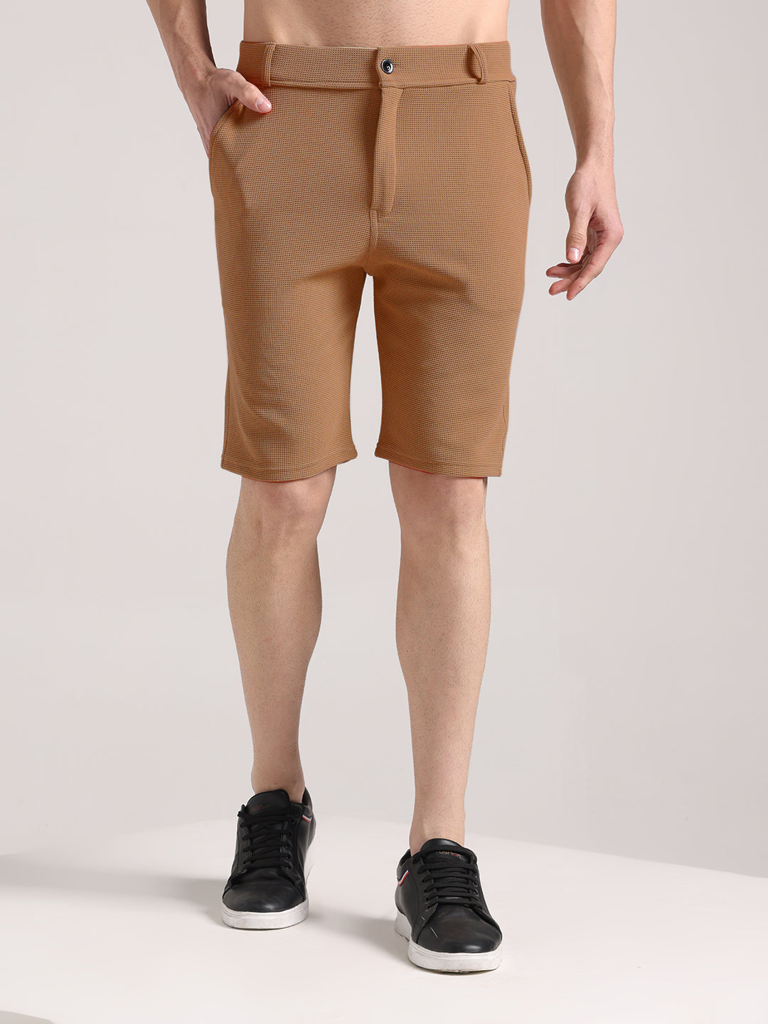 Men's Olive Brown Outer Mesh Shorts