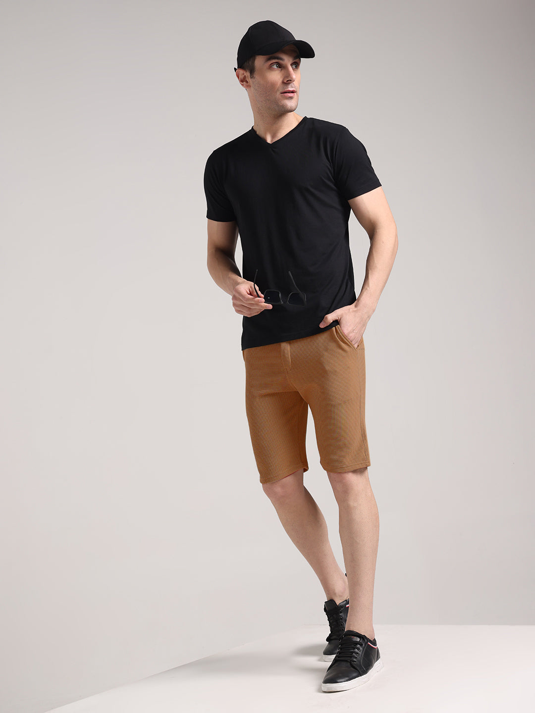 Men's Olive Brown Outer Mesh Shorts