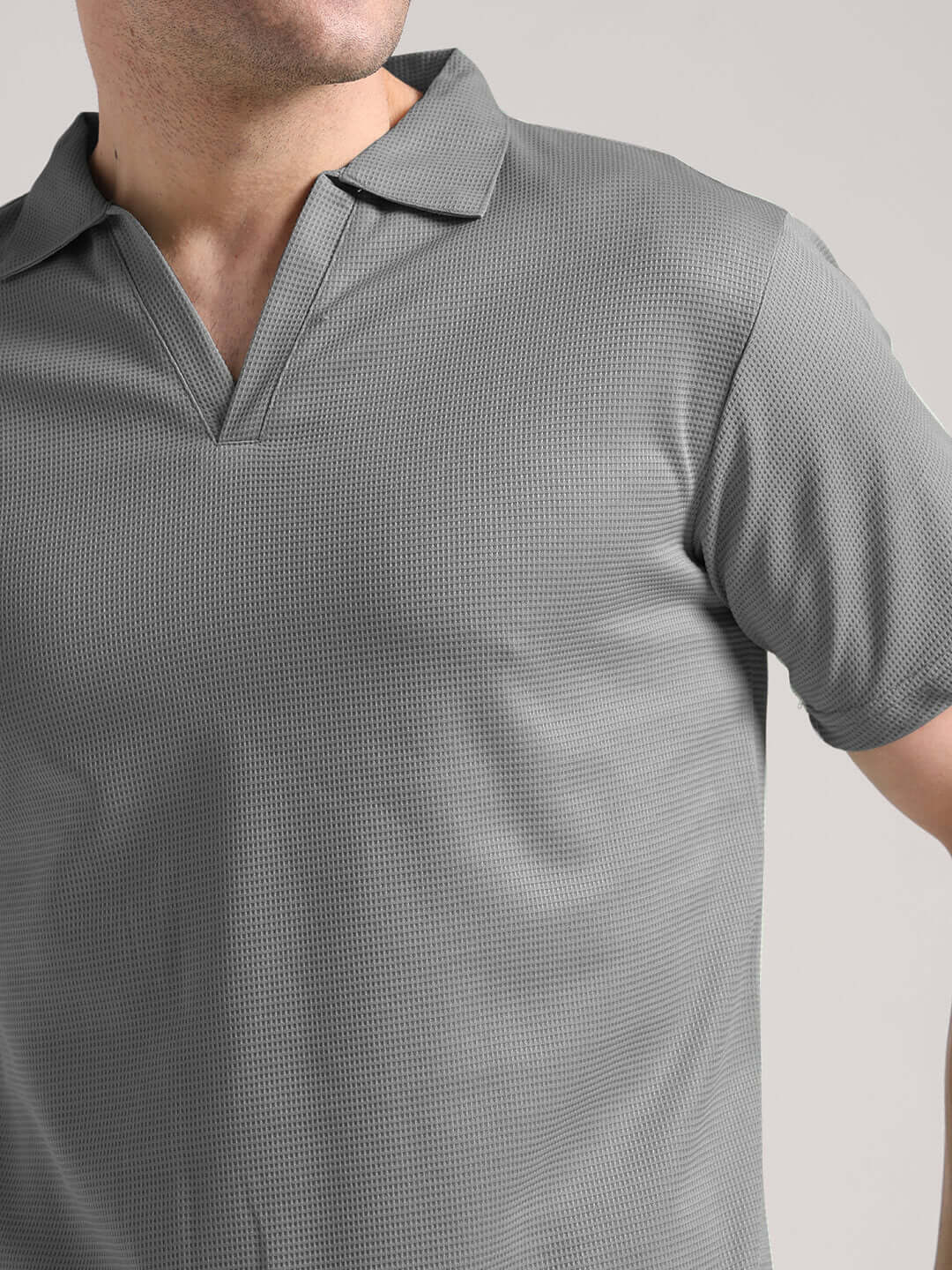 Men's Window Grey Half Sleeve Polo T-Shirt