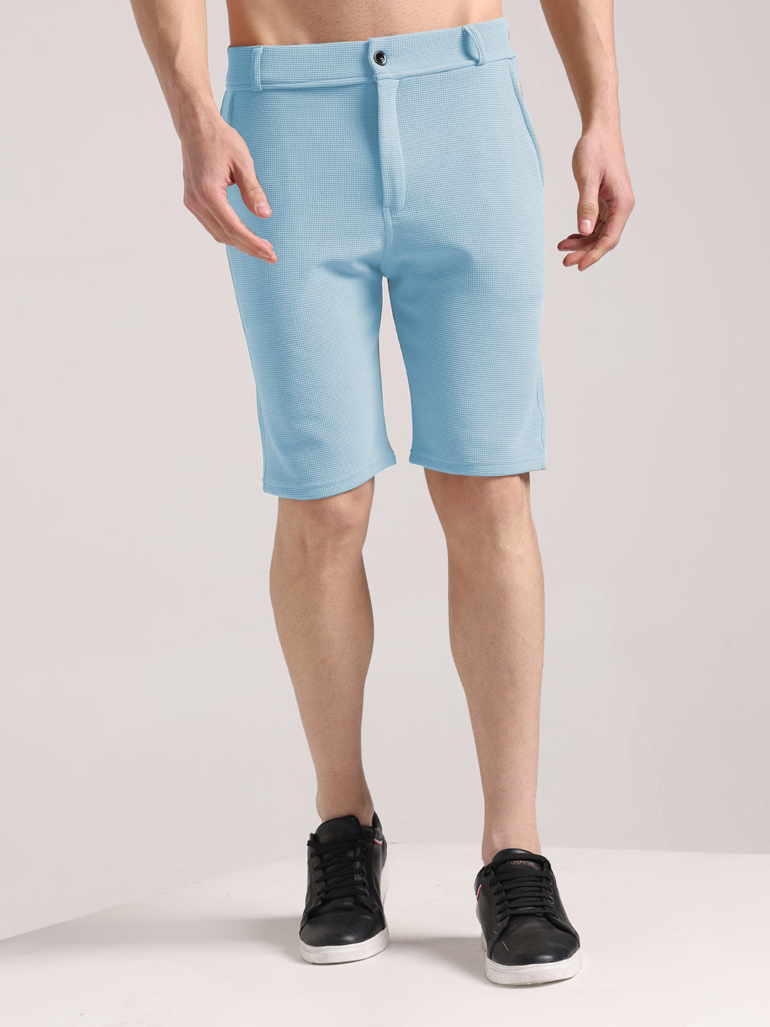 Men's Mist Blue Outer Mesh Shorts