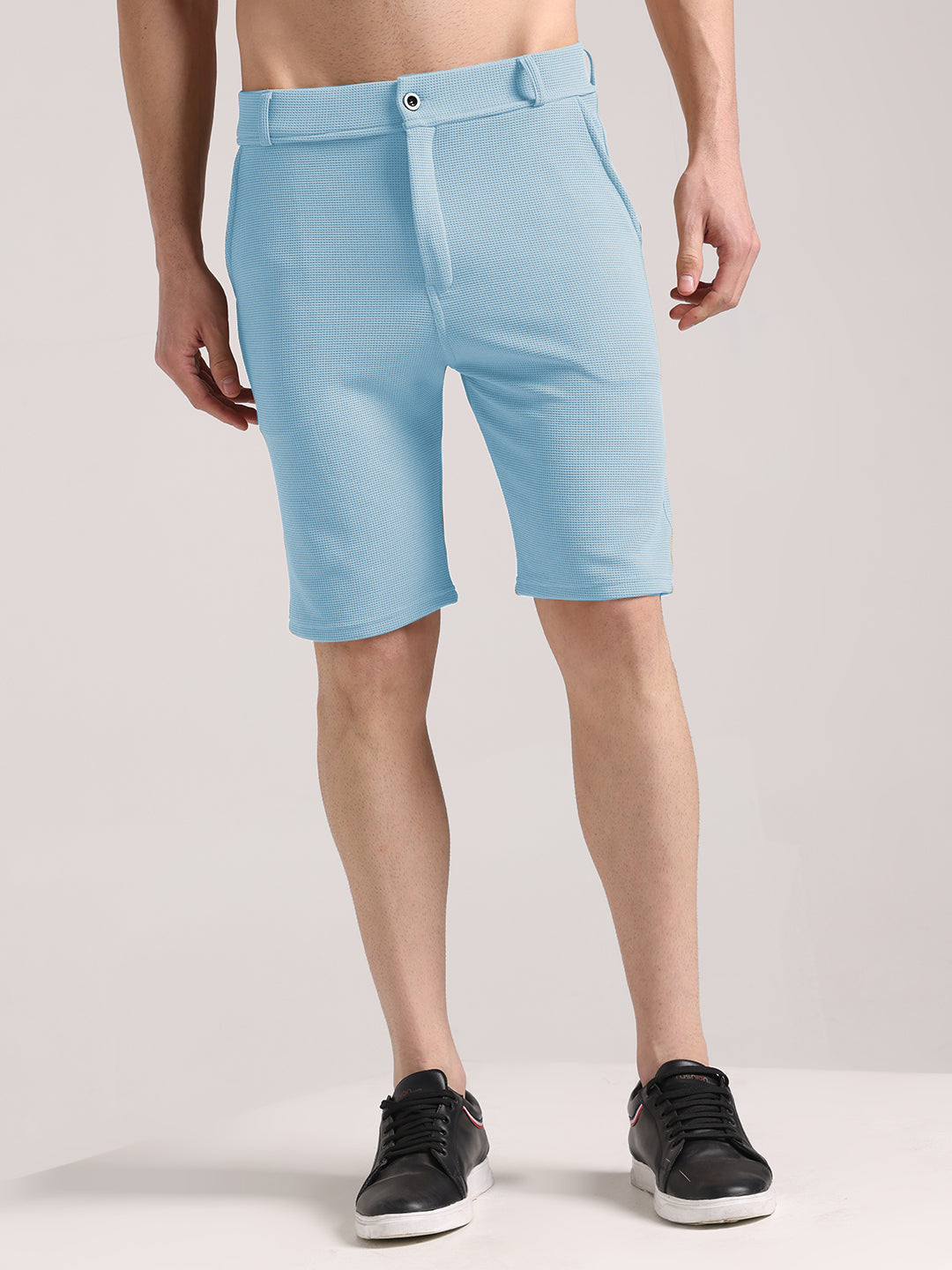 Men's Mist Blue Outer Mesh Shorts