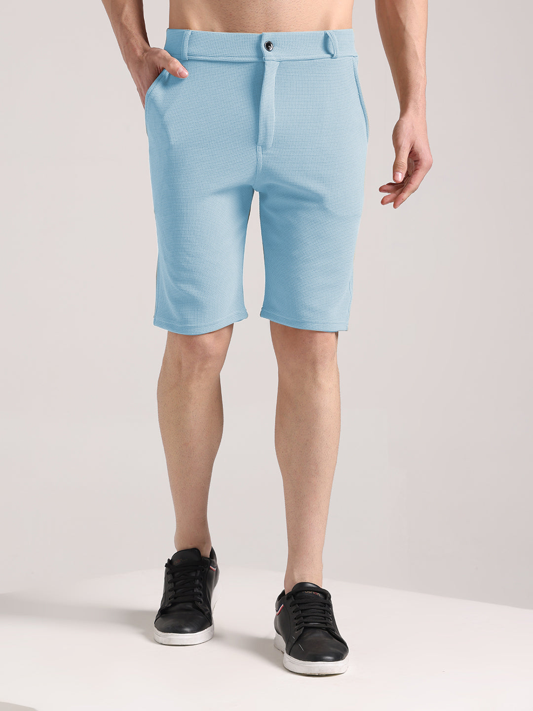 Men's Mist Blue Outer Mesh Shorts