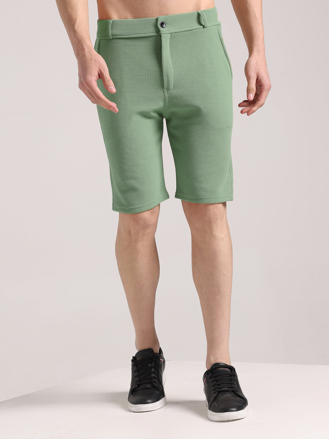 Men's Pastel Green Outer Mesh Shorts
