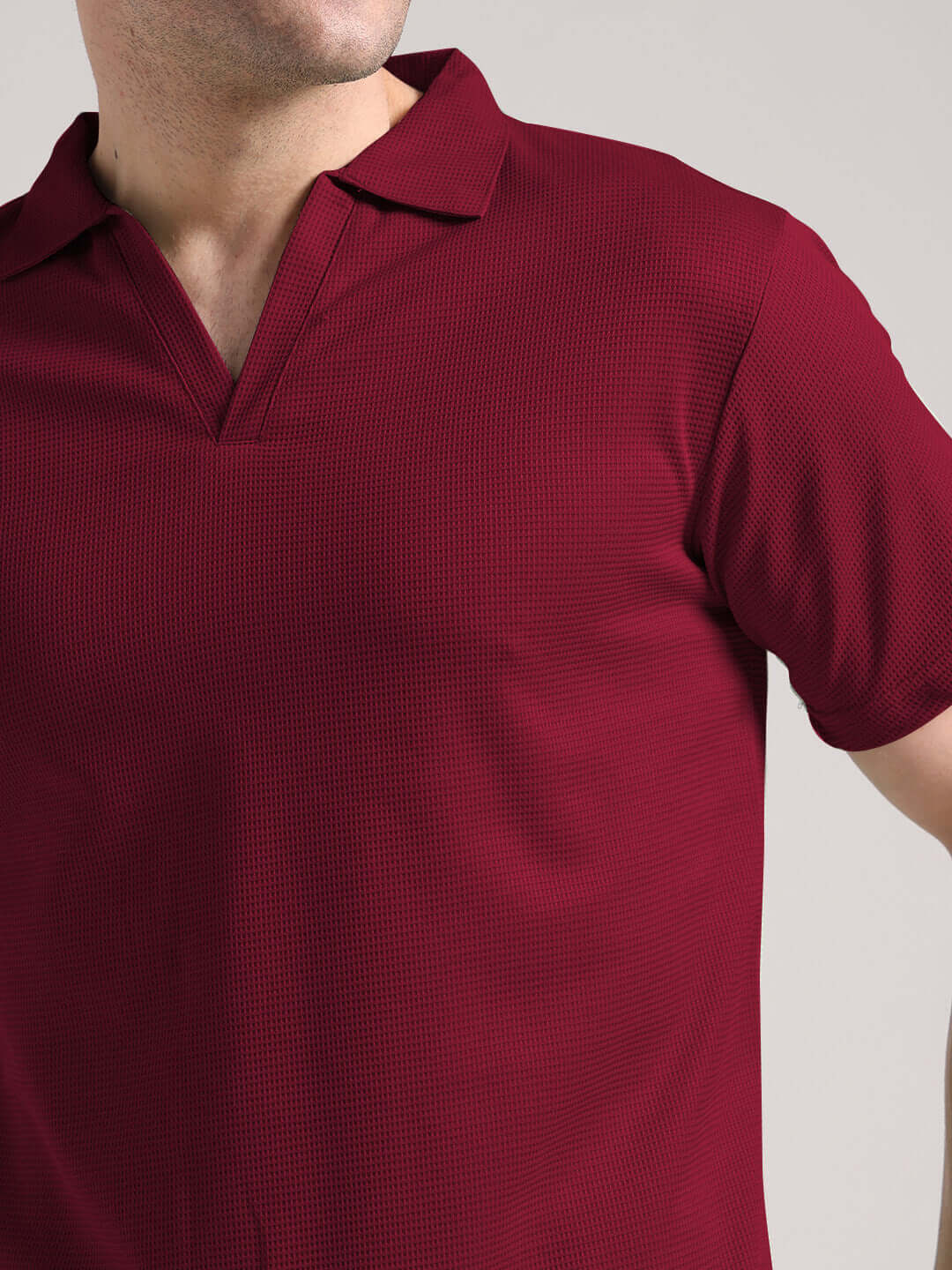 Men's Maroon Half Sleeve Polo T-Shirt