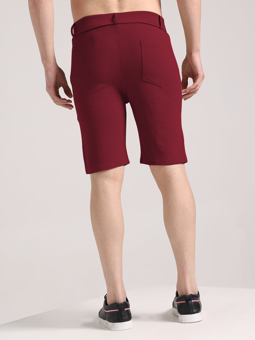 Men's Maroon Outer Mesh Shorts
