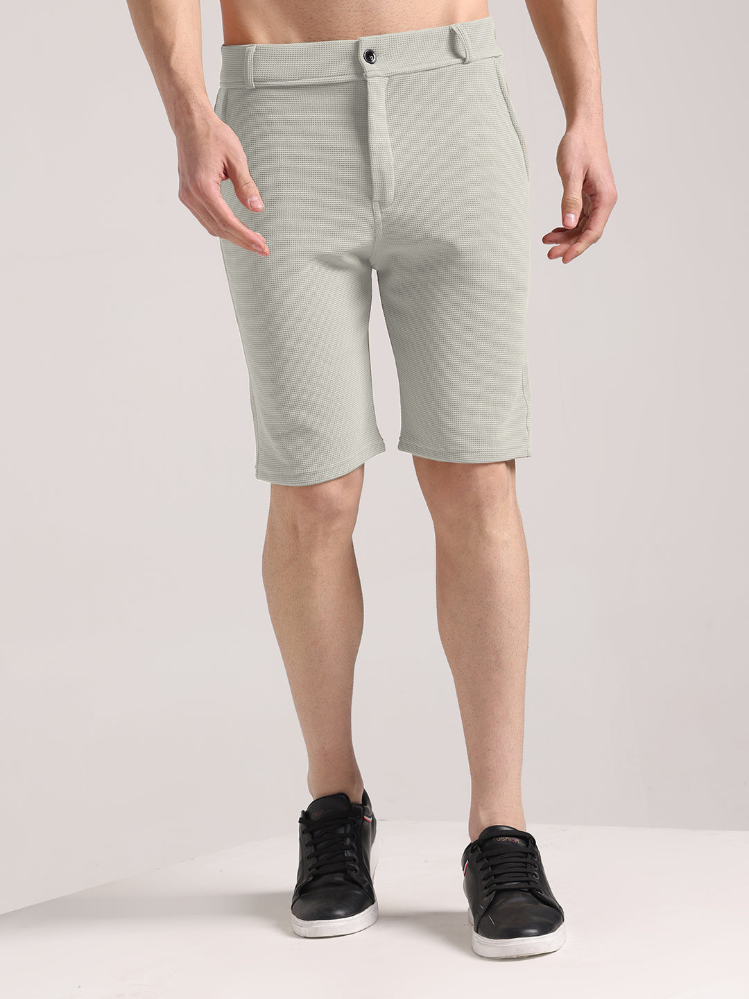 Men's Pearl Grey Outer Mesh Shorts