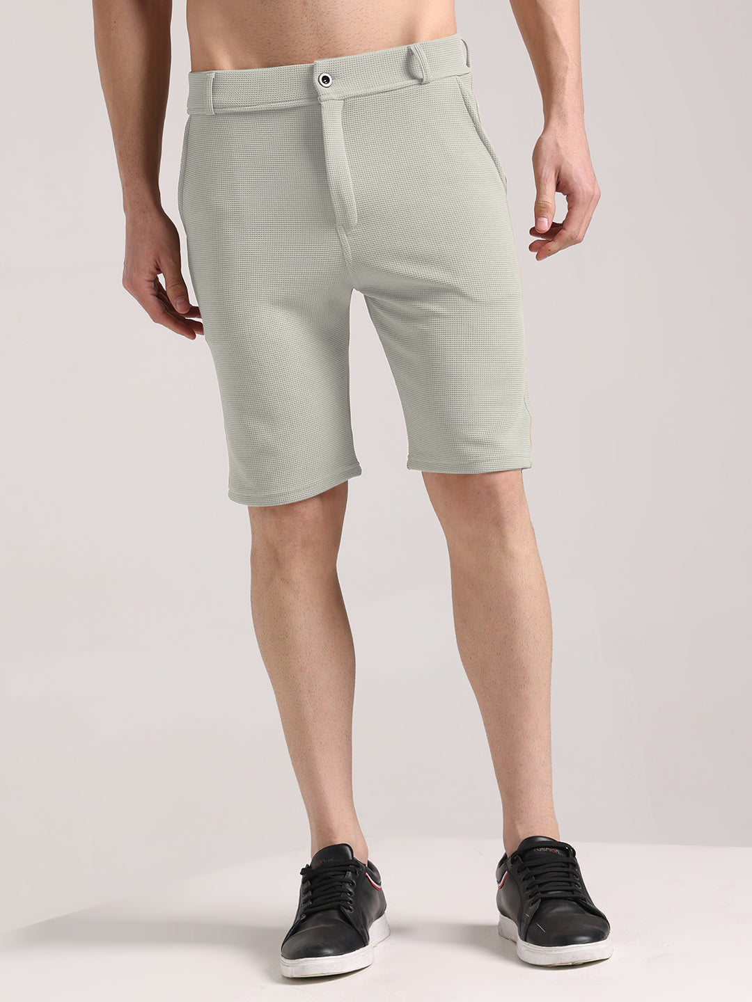Men's Pearl Grey Outer Mesh Shorts