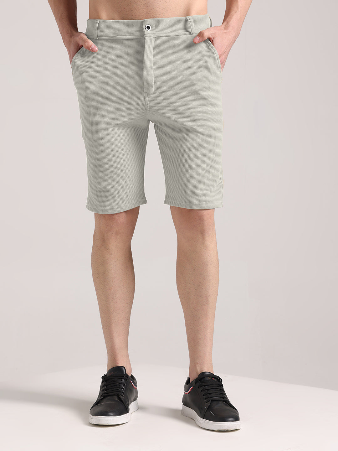 Men's Pearl Grey Outer Mesh Shorts