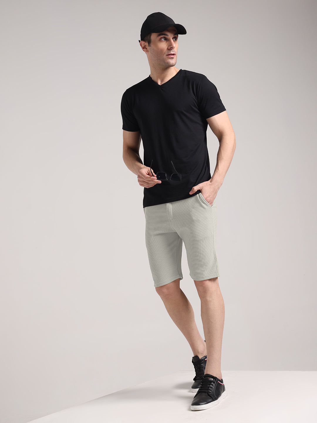 Men's Pearl Grey Outer Mesh Shorts