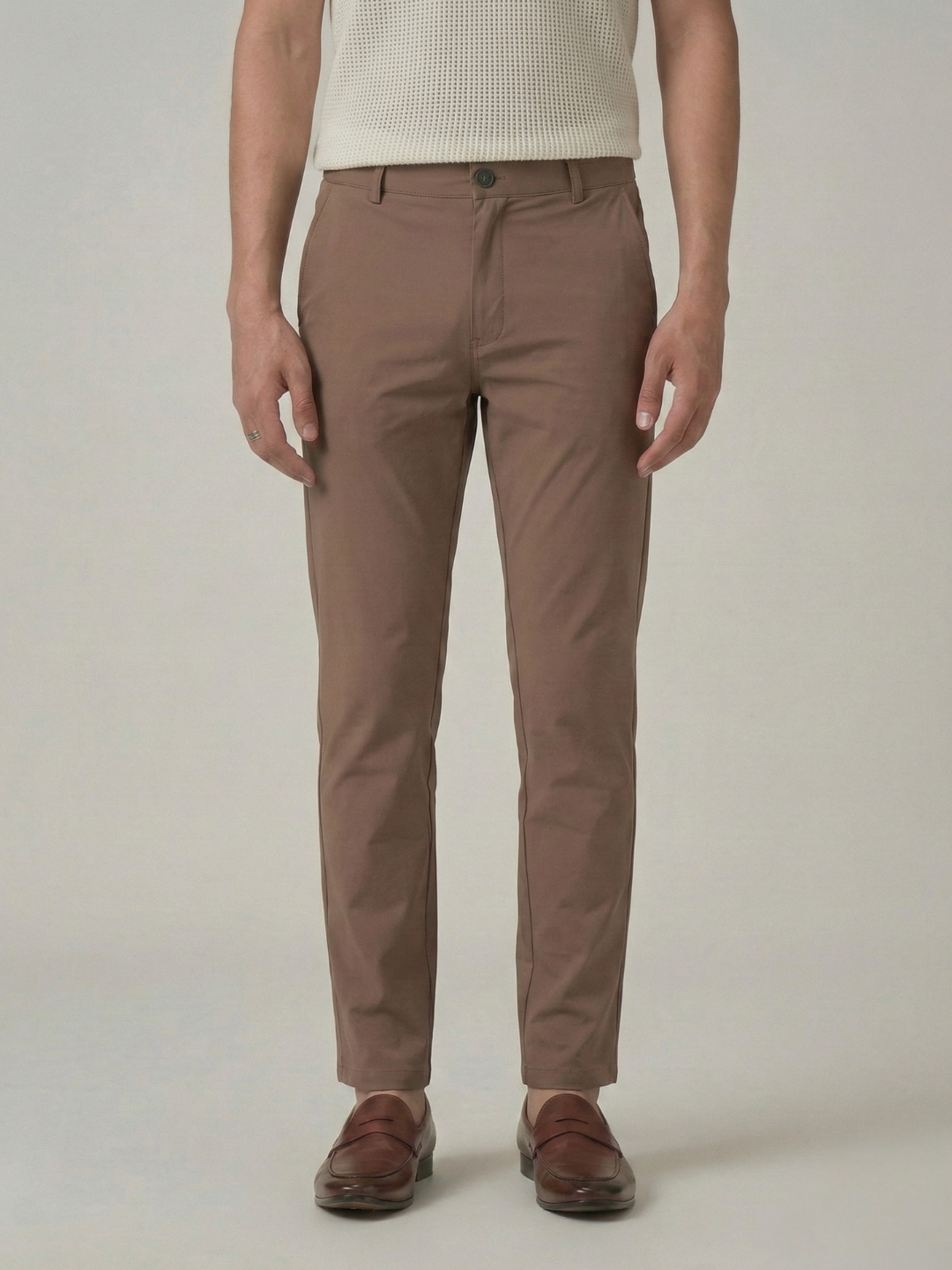 Men's Brown Smart Casual Trousers
