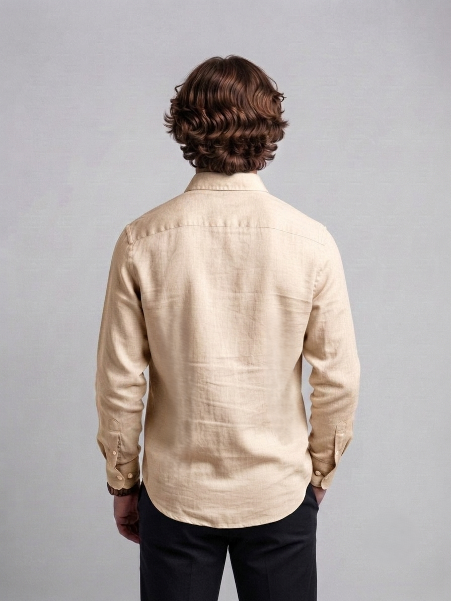 Men's Classic Poly-Linen Solid Shirt - Sage Green