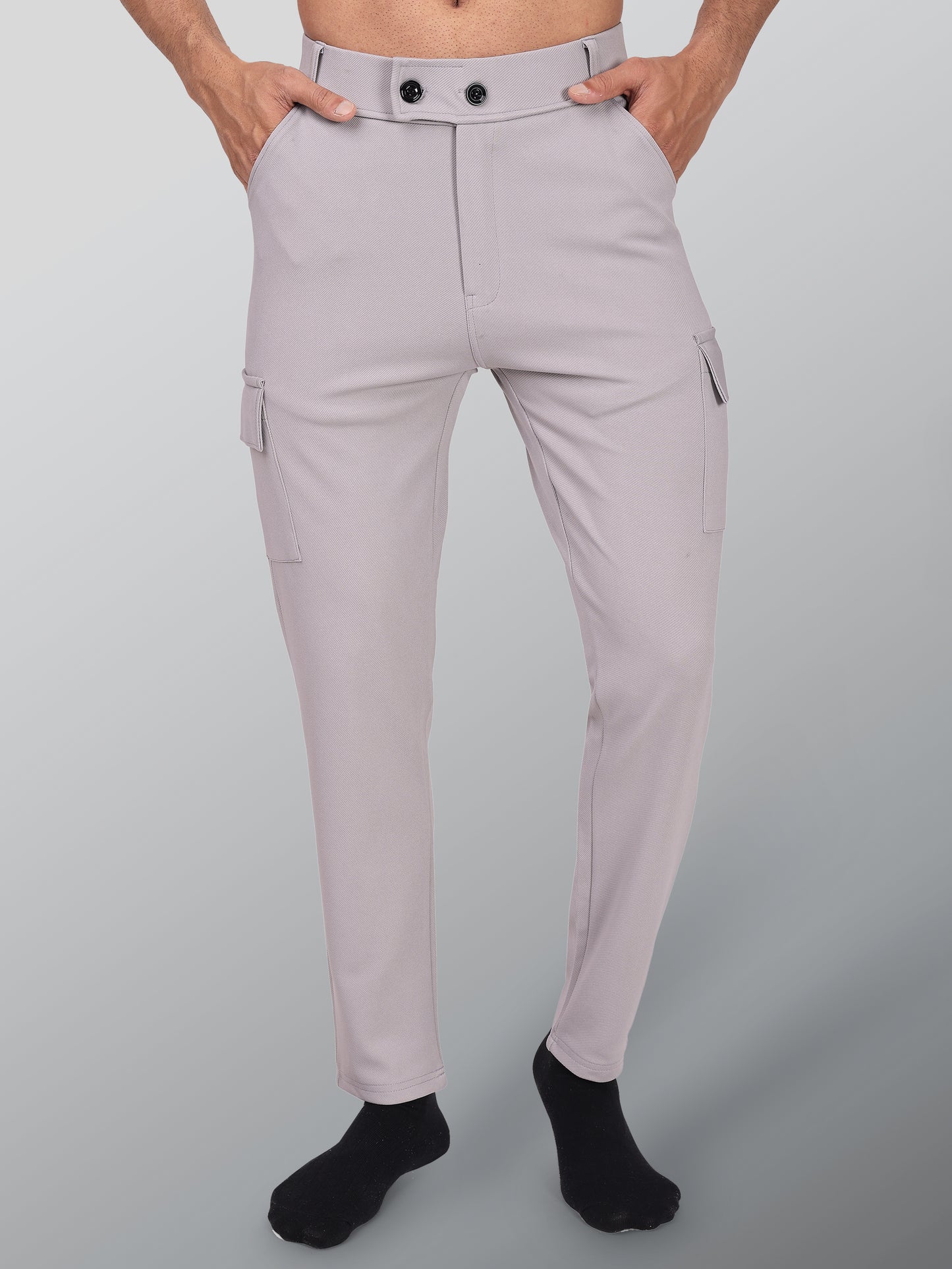 Men's Twill Lycra Cargo Trousers