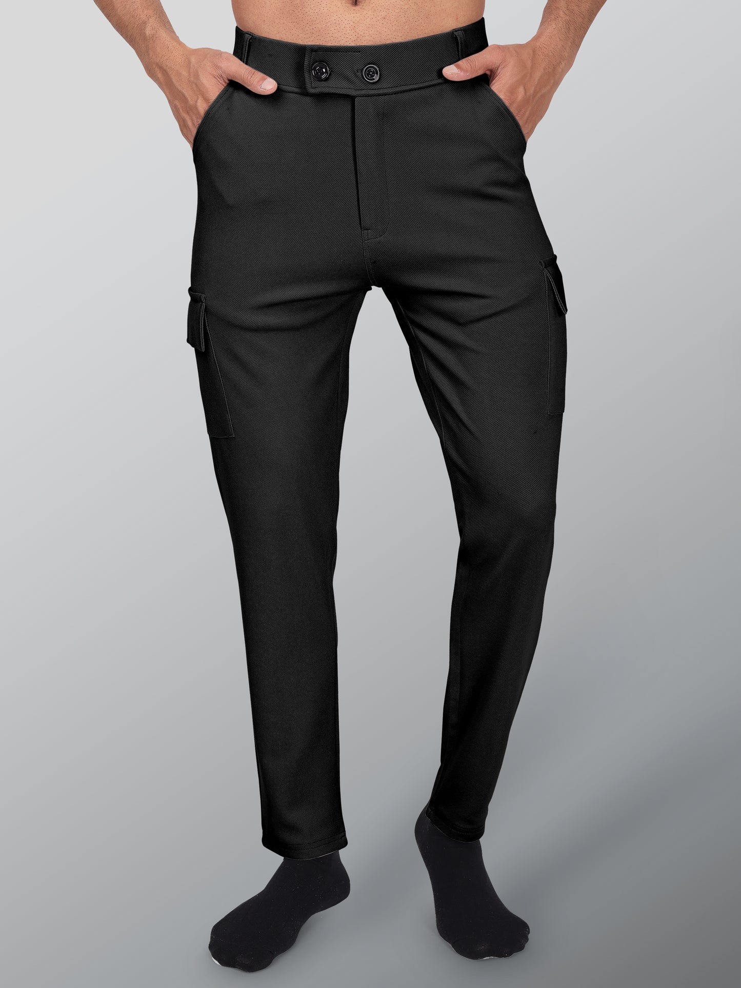 Men's Twill Lycra Cargo Trousers