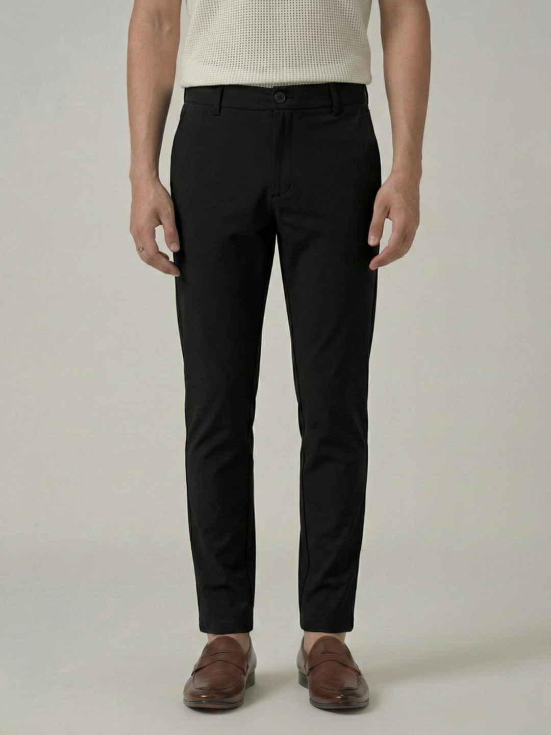 Men's Black Smart Casual Trousers
