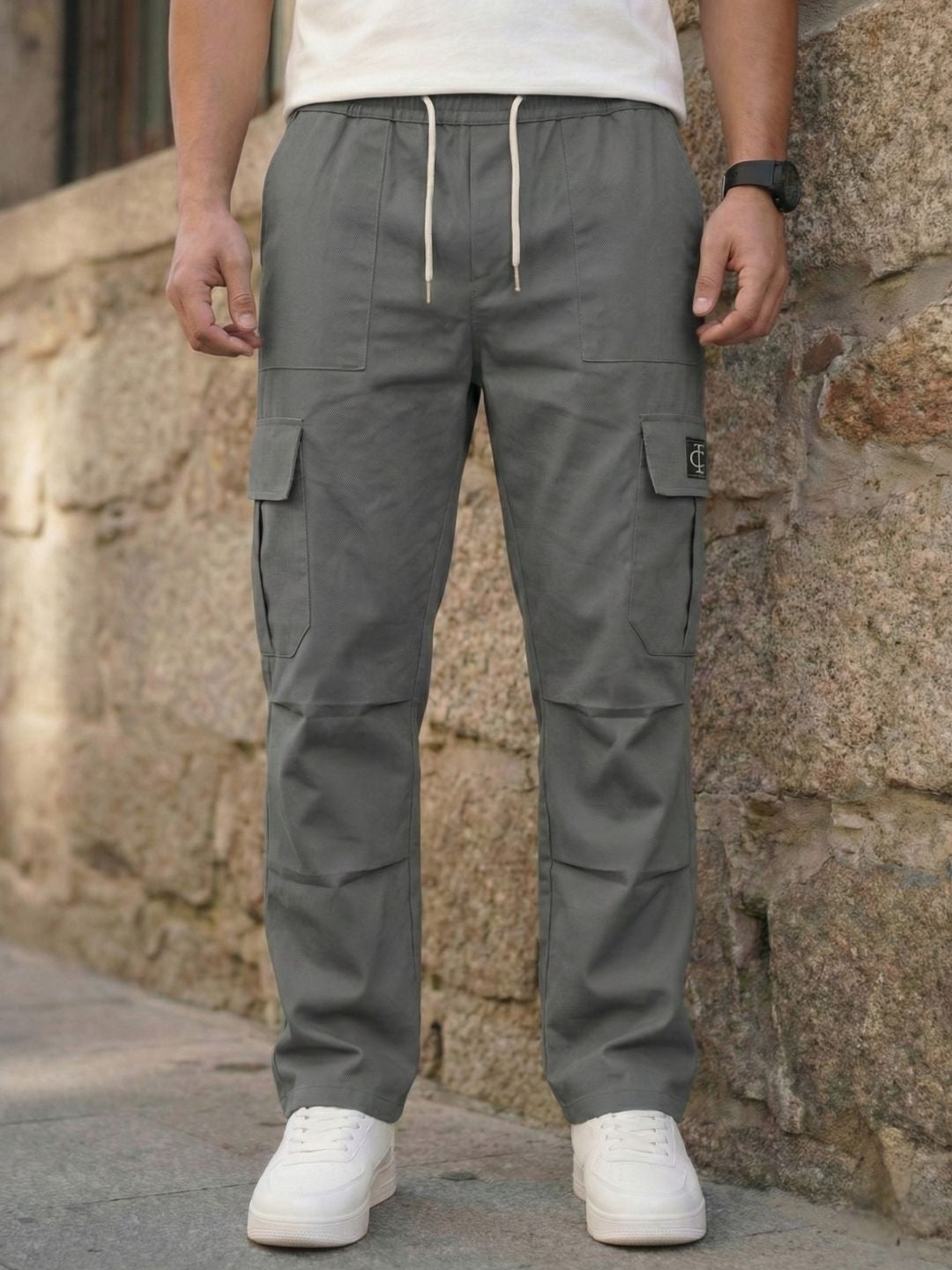 Men’s Graphite Grey Multi-Pocket Cargo Pants