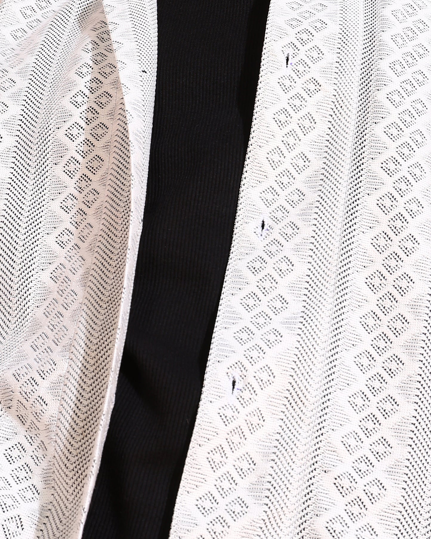 Rhombus Self Pattern White Shirt