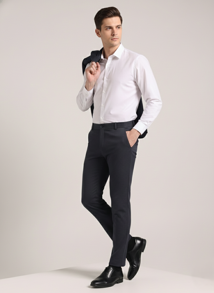 Men's Granite Grey Soft Lycra Trouser