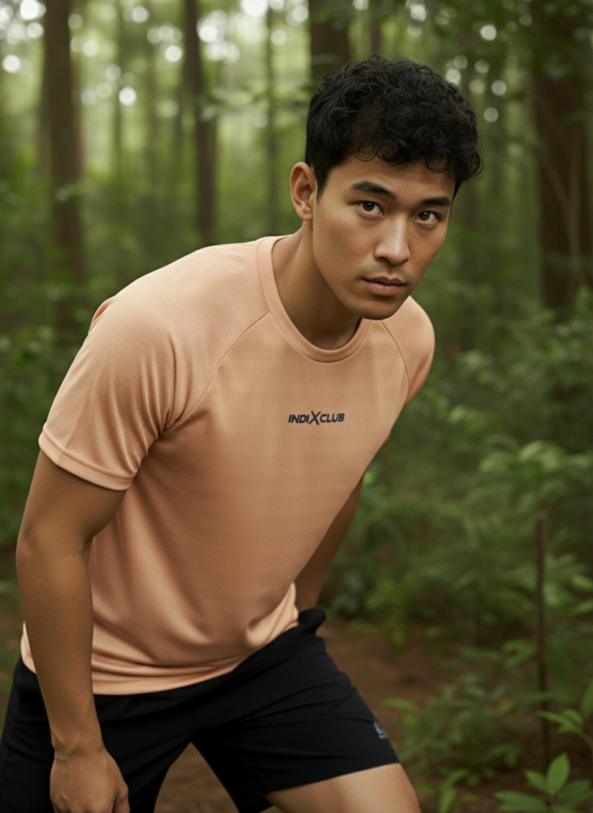 Men’s Blush Pink Performance Raglan Training Tee