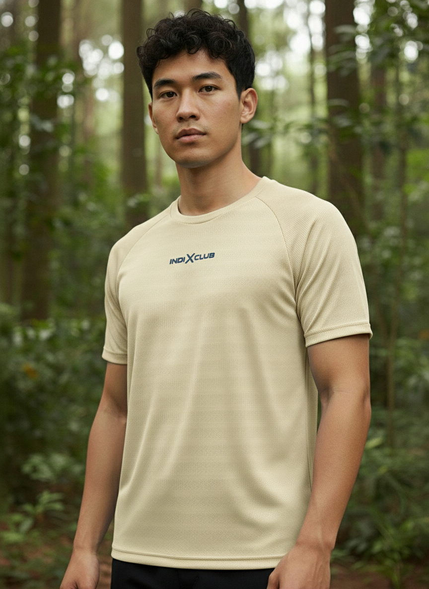 Men’s Cream Performance Raglan Training Tee