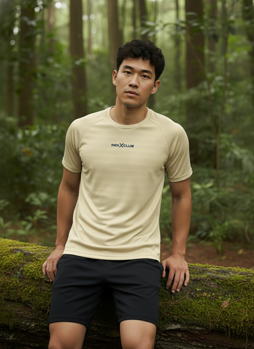 Men’s Cream Performance Raglan Training Tee