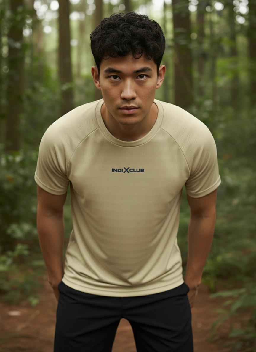 Men’s Cream Performance Raglan Training Tee