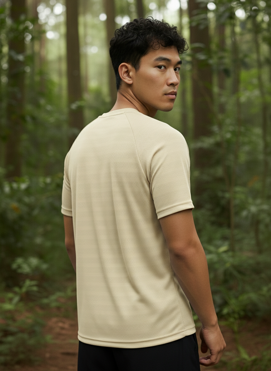 Men’s Cream Performance Raglan Training Tee