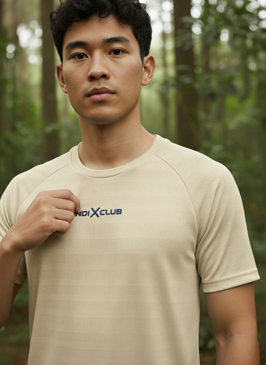 Men’s Cream Performance Raglan Training Tee