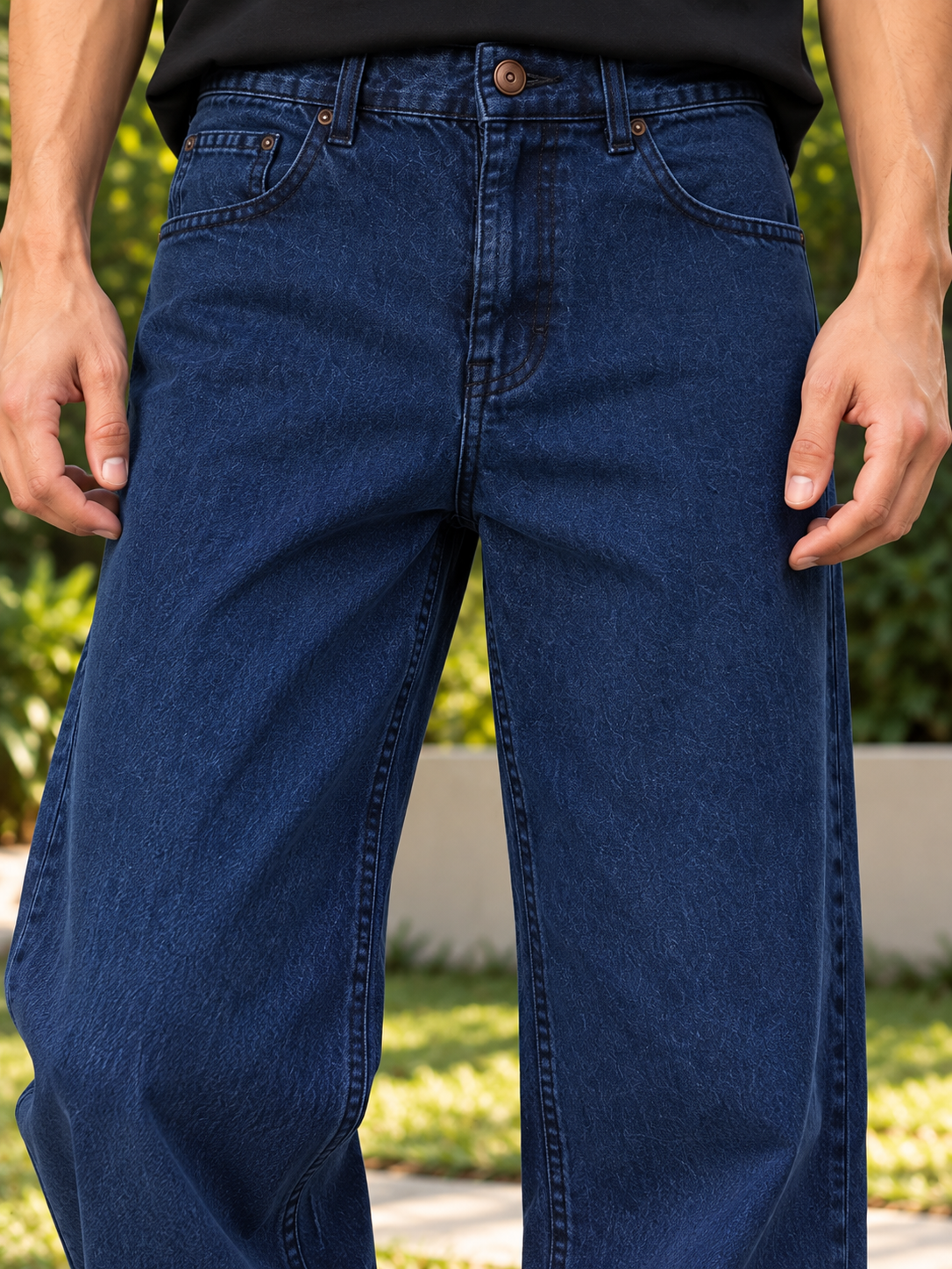 Men's Straight Fit Jeans - Navy Blue