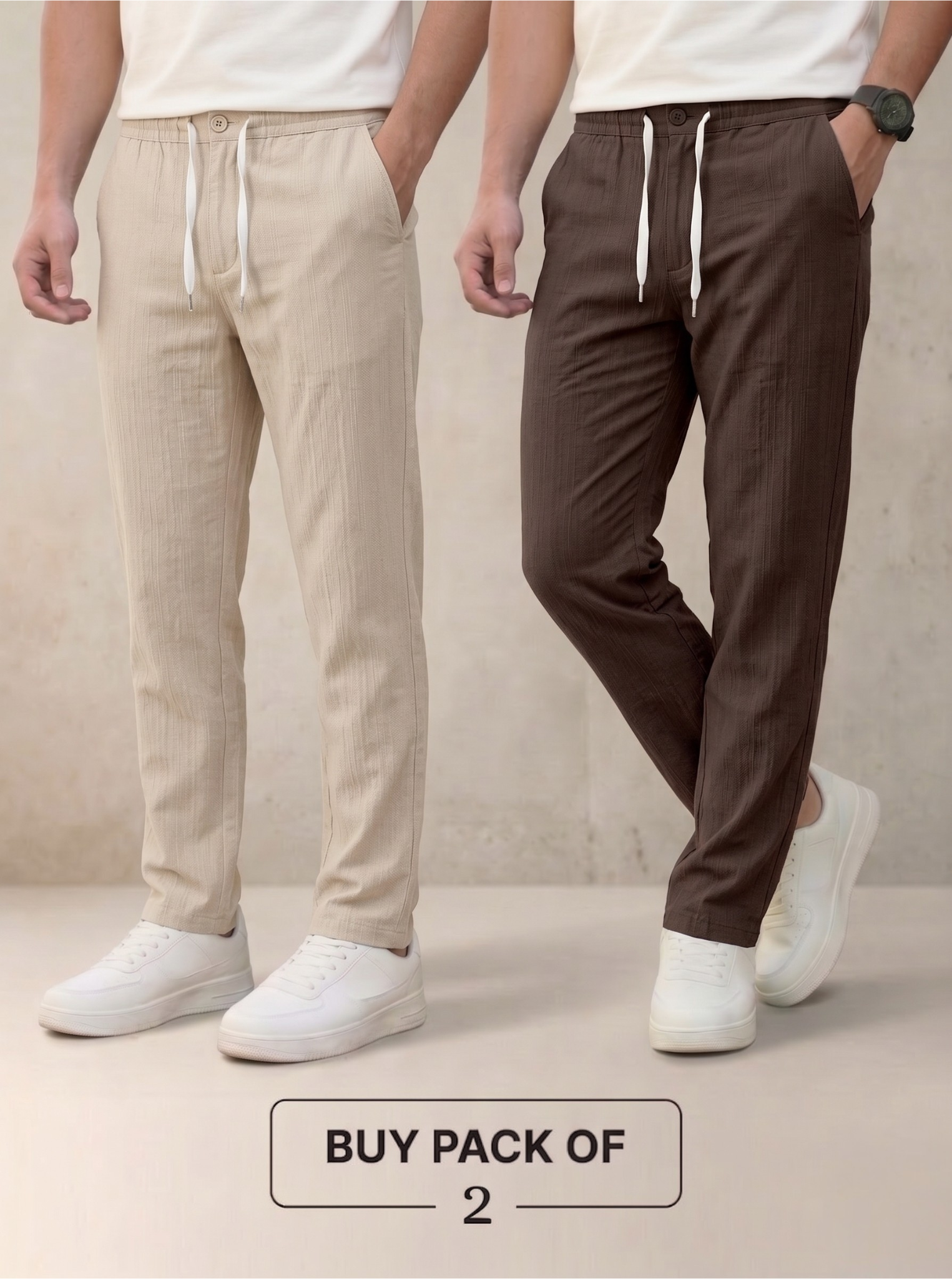 Pick Any 2 Jute Trousers Combo
