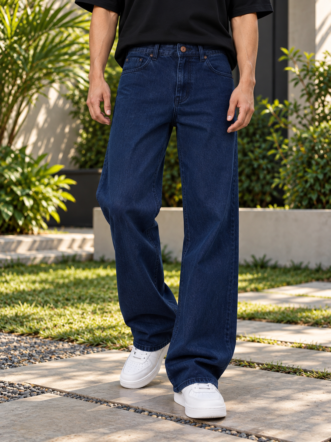 Men's Straight Fit Jeans - Navy Blue