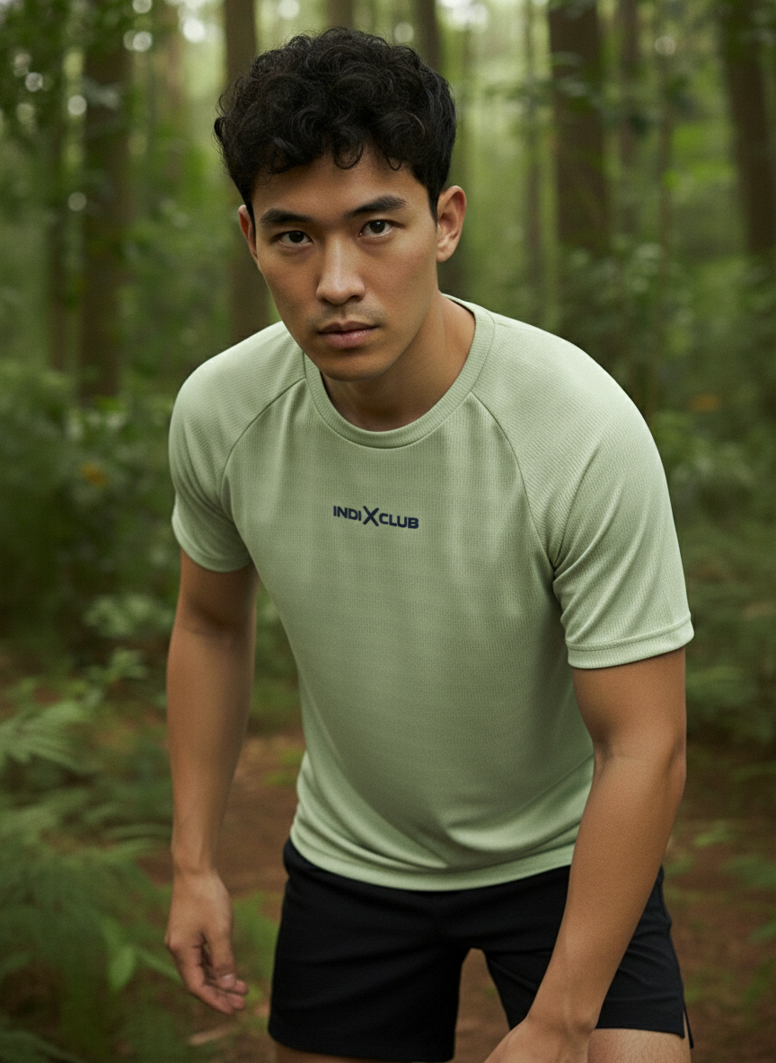 Men’s Lime Green Performance Raglan Training Tee