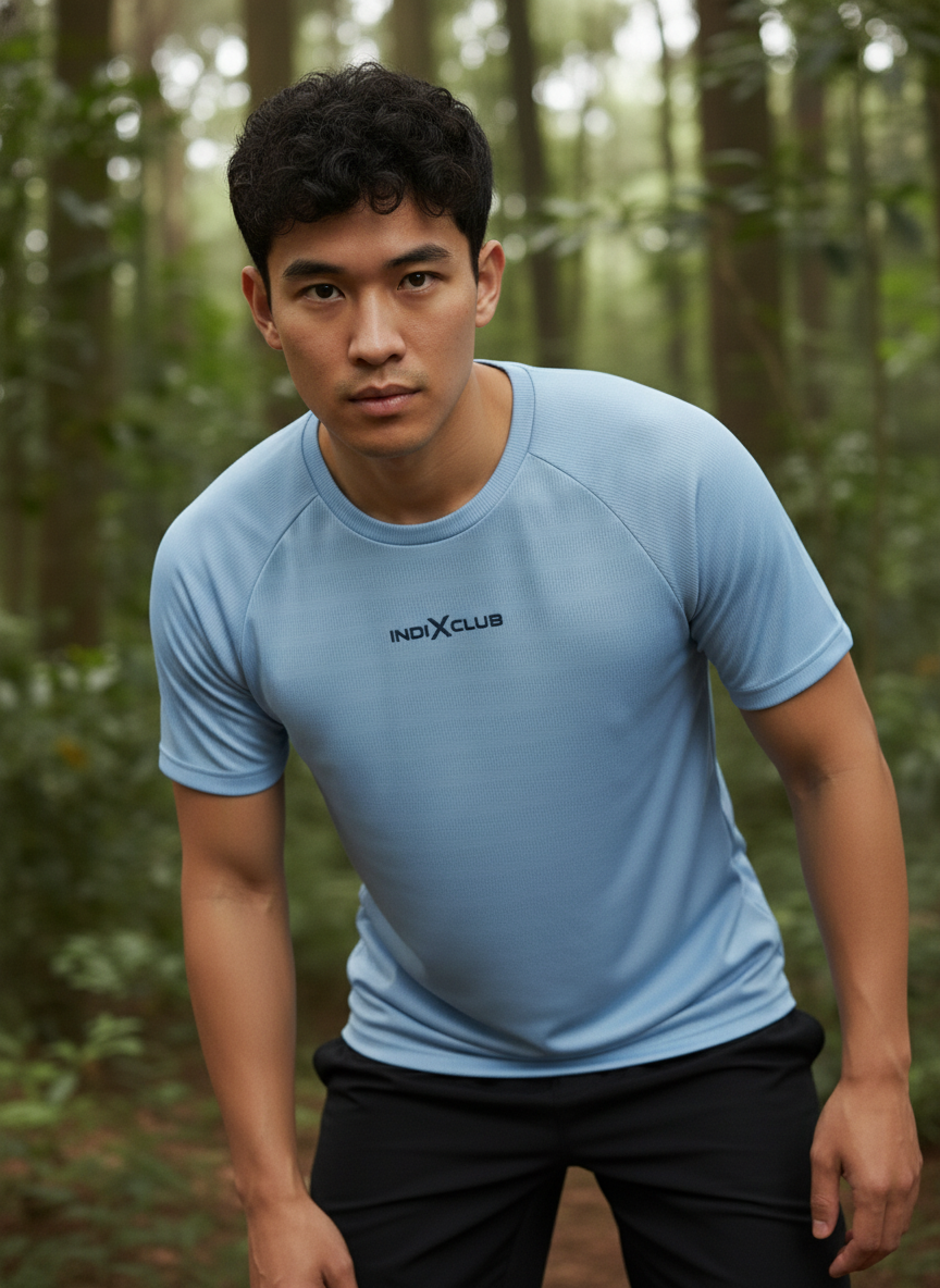 Men’s Sky Blue Performance Raglan Training Tee