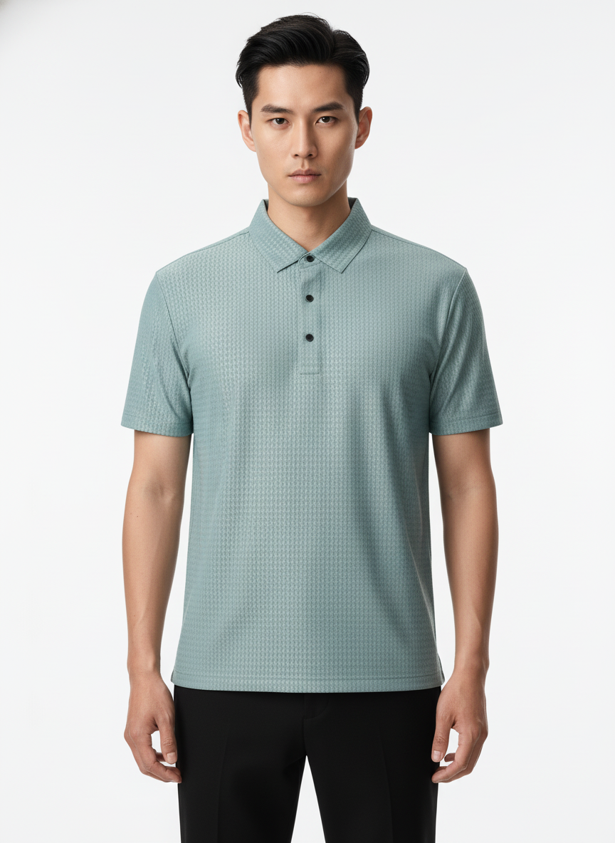Men's Sage Green Ultra Smooth Stitchless Polo T-Shirt