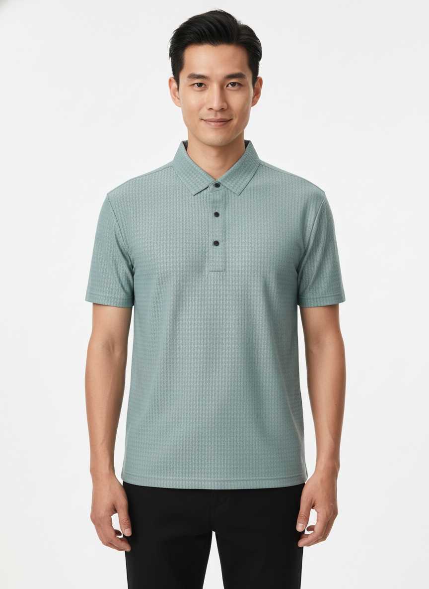 Men's Sage Green Ultra Smooth Stitchless Polo T-Shirt