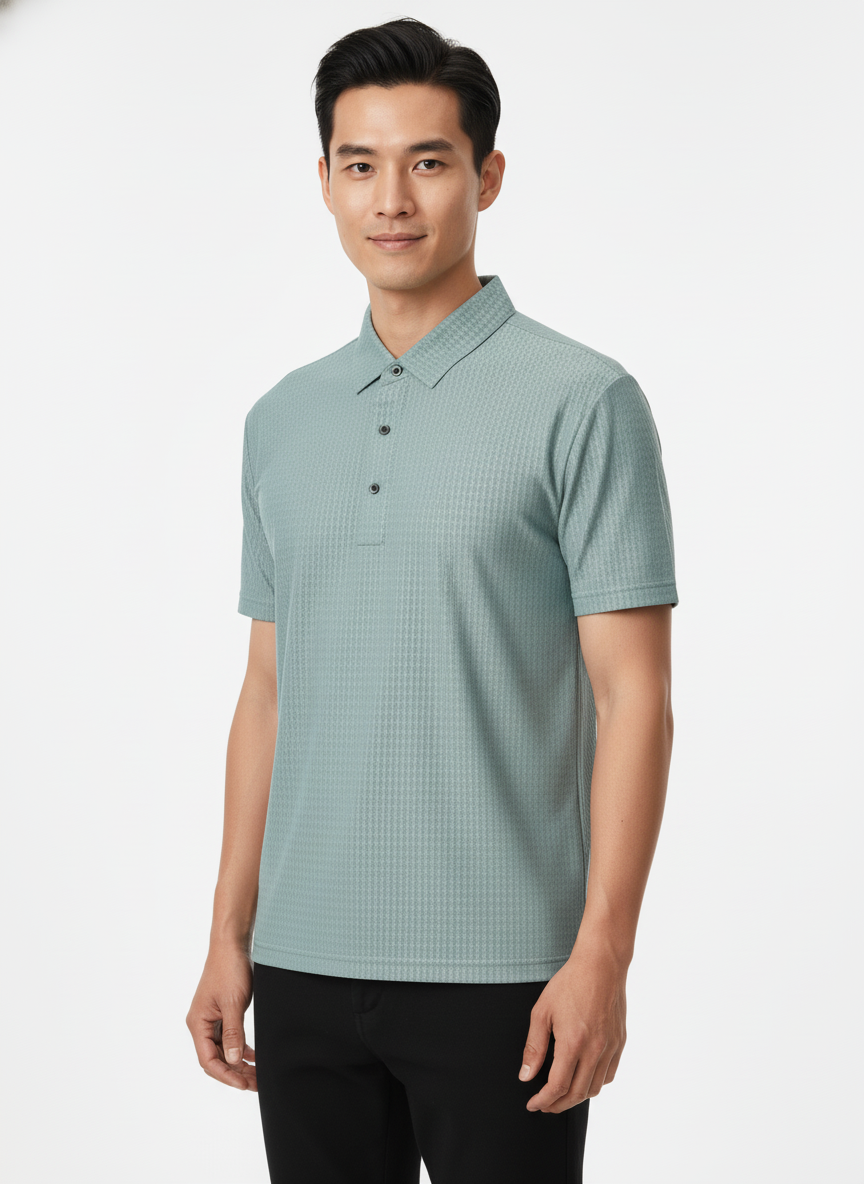 Men's Sage Green Ultra Smooth Stitchless Polo T-Shirt