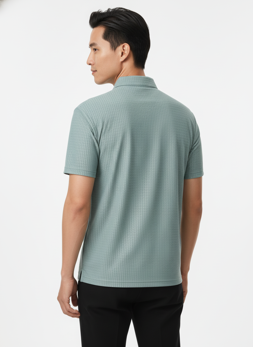 Men's Sage Green Ultra Smooth Stitchless Polo T-Shirt