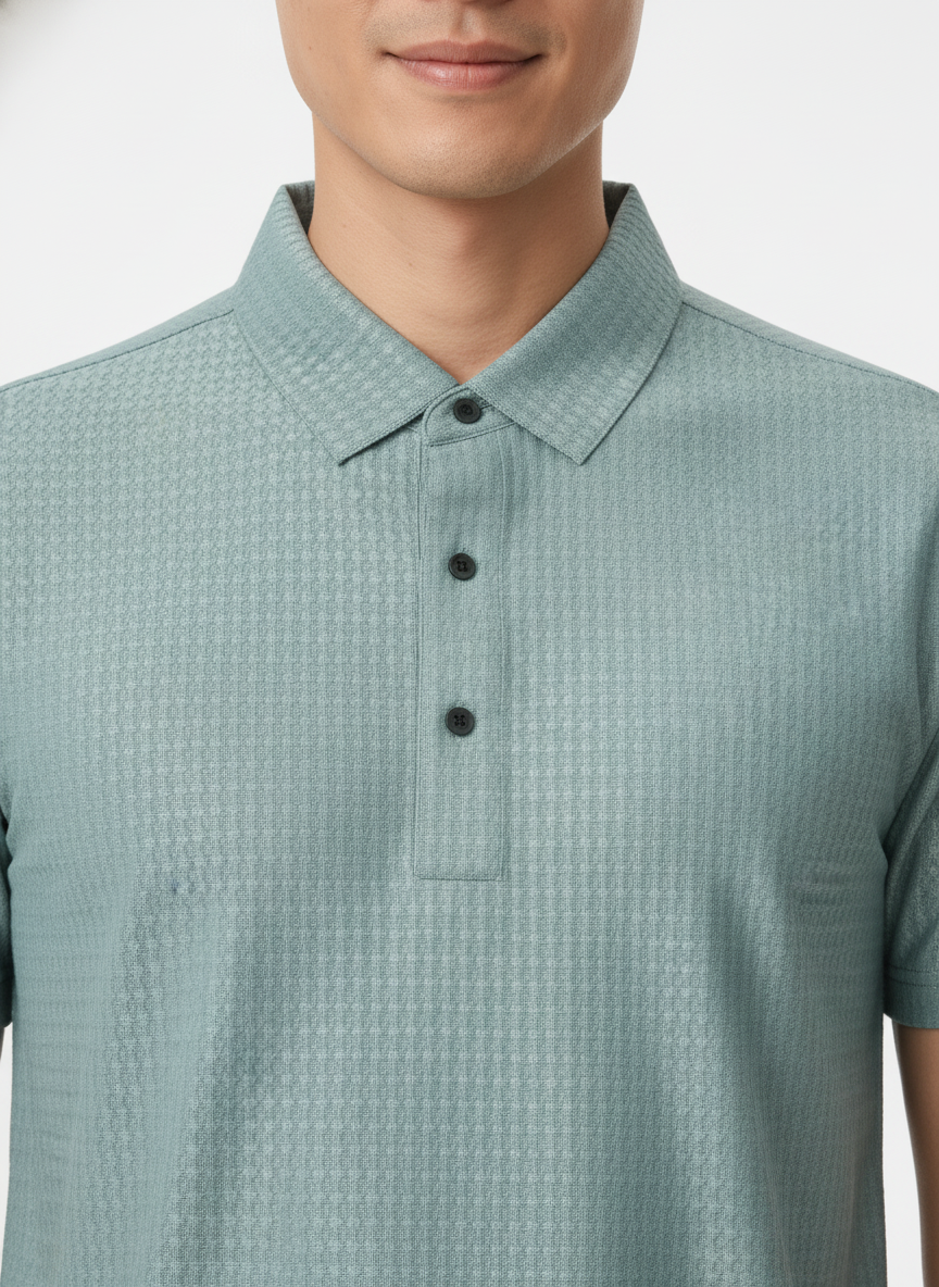 Men's Sage Green Ultra Smooth Stitchless Polo T-Shirt