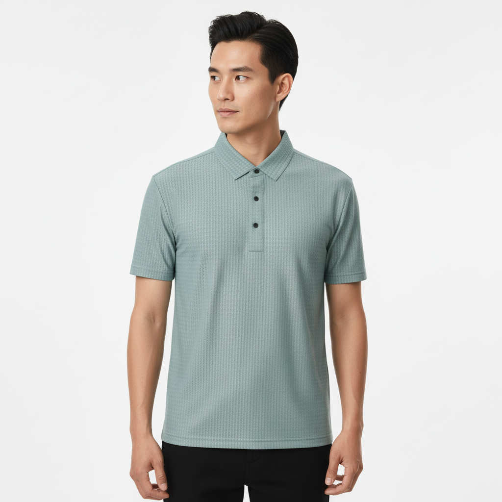 Men's Sage Green Ultra Smooth Stitchless Polo T-Shirt