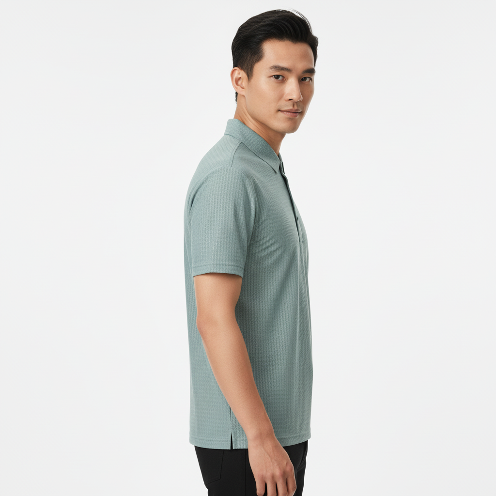 Men's Sage Green Ultra Smooth Stitchless Polo T-Shirt