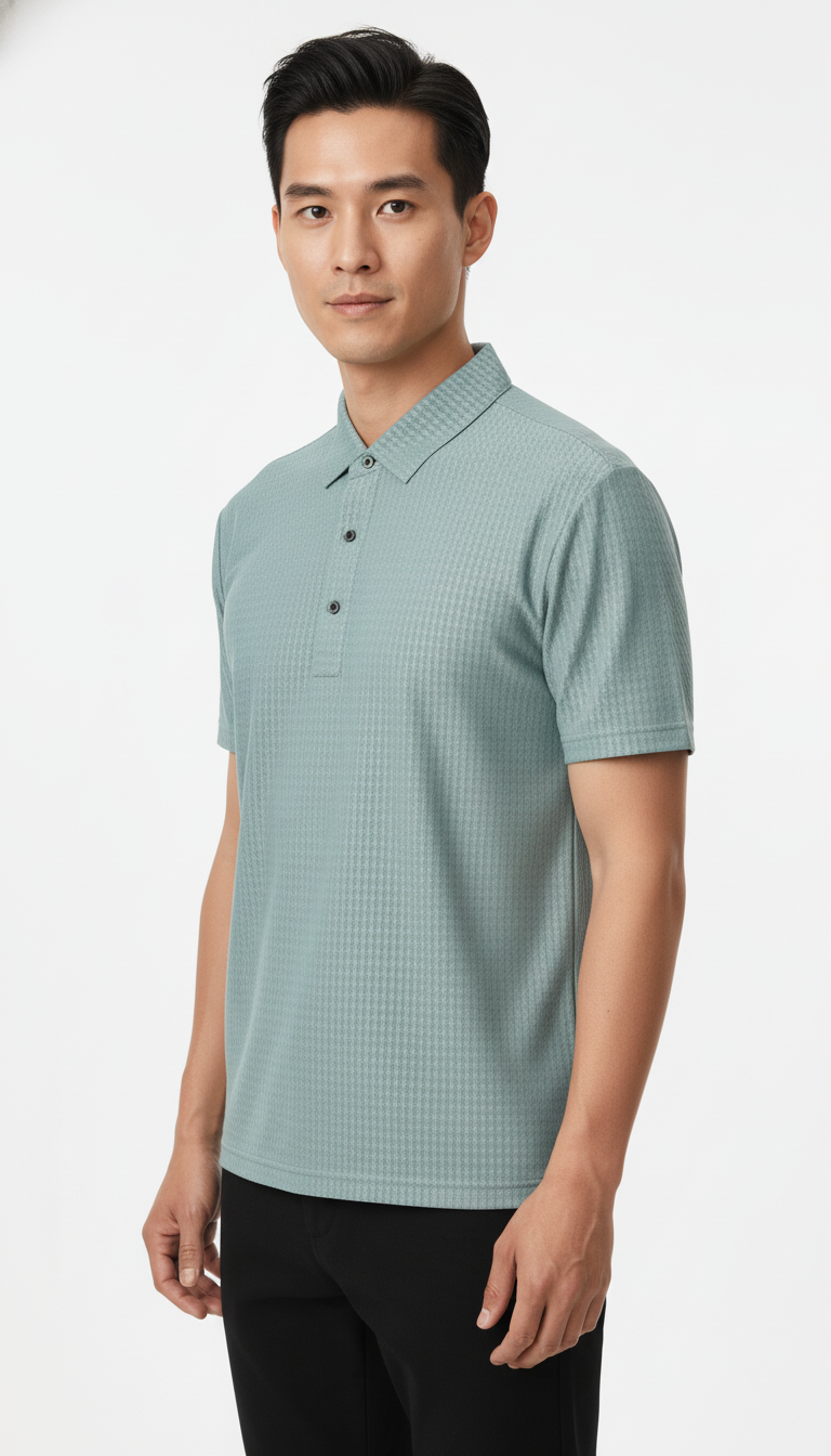 Men's Sage Green Ultra Smooth Stitchless Polo T-Shirt