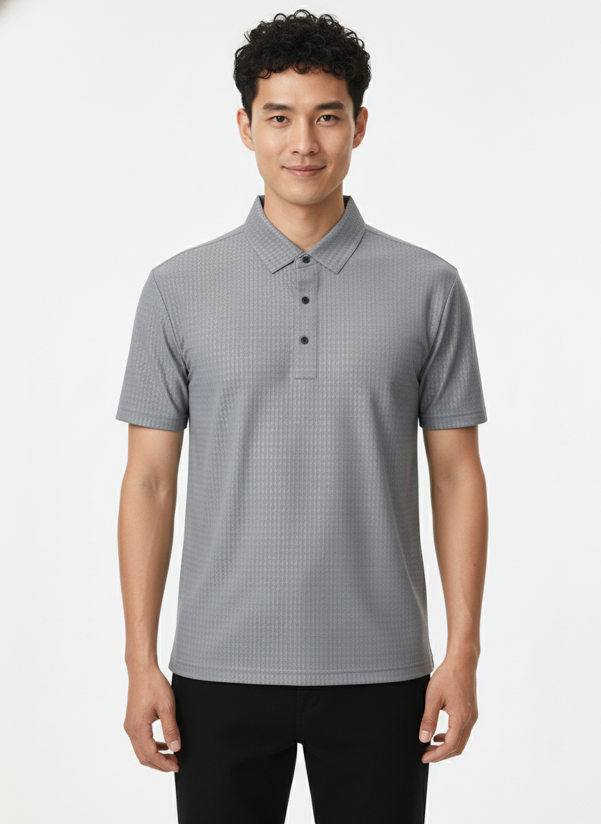 Men's Slate Grey Ultra Smooth Stitchless Polo T-Shirt