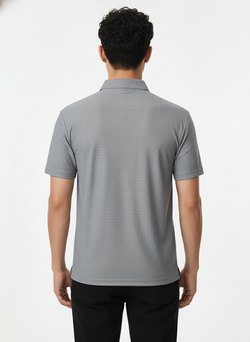 Men's Slate Grey Ultra Smooth Stitchless Polo T-Shirt