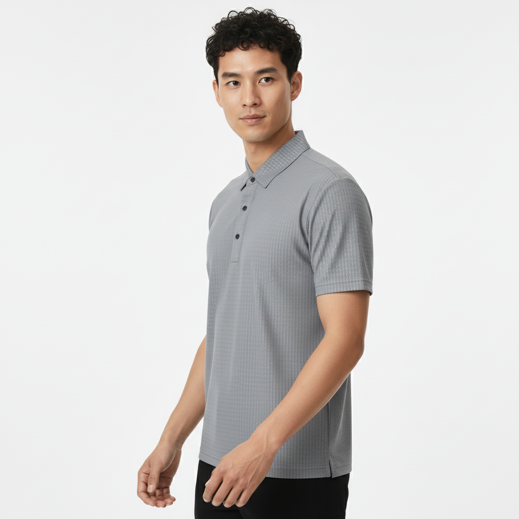 Men's Slate Grey Ultra Smooth Stitchless Polo T-Shirt