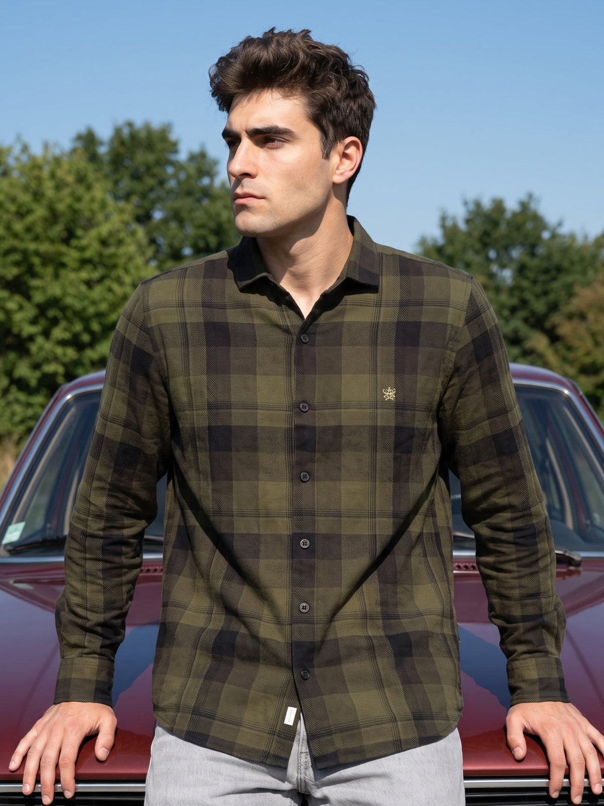 Men's Mendi Checkered Casual Shirt