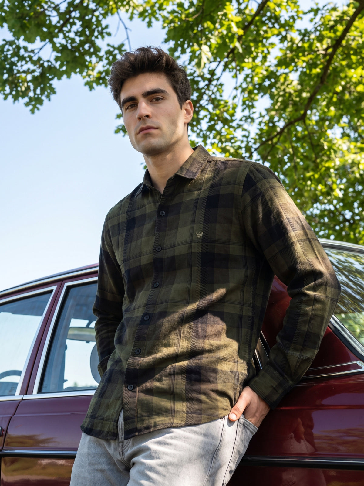Men's Mendi Checkered Casual Shirt