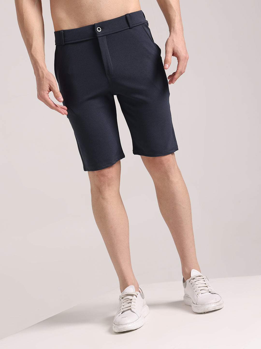 Men's Granite Grey Lycra Chinos Shorts