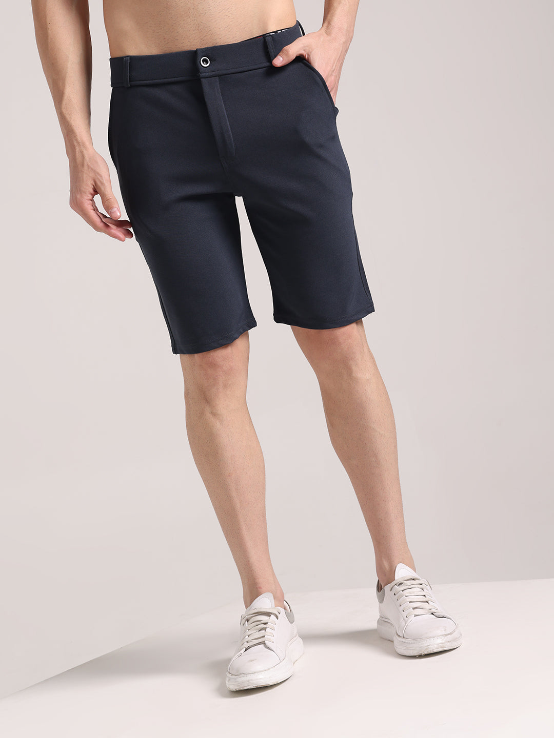 Men's Granite Grey Lycra Chinos Shorts