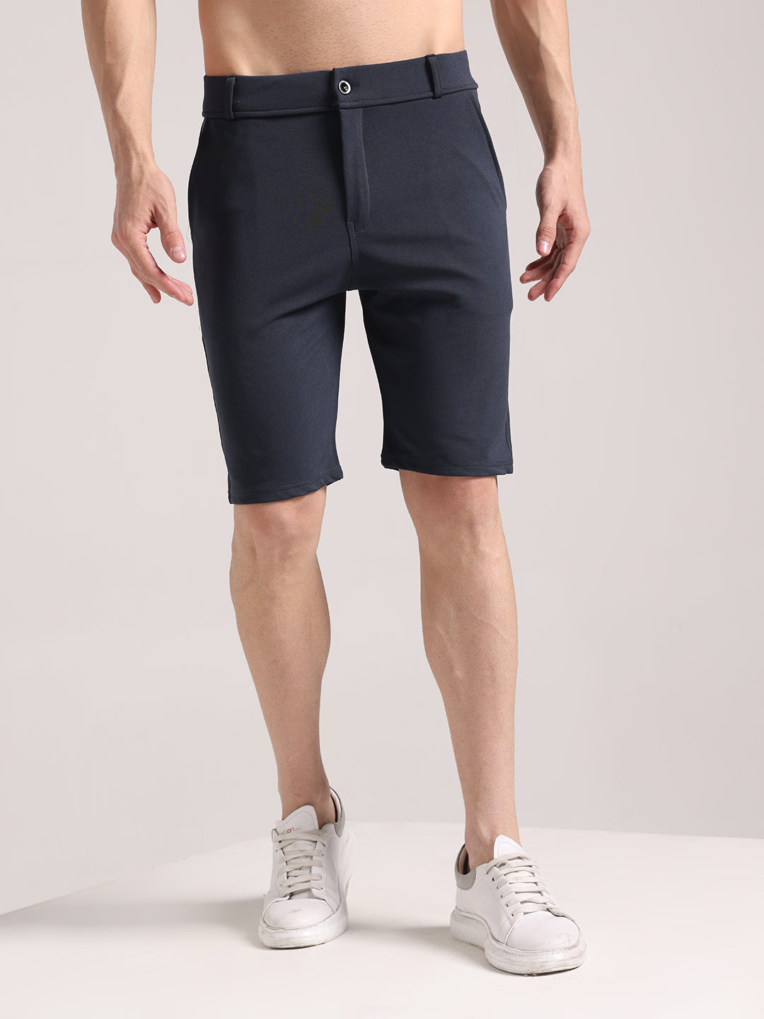 Men's Granite Grey Lycra Chinos Shorts