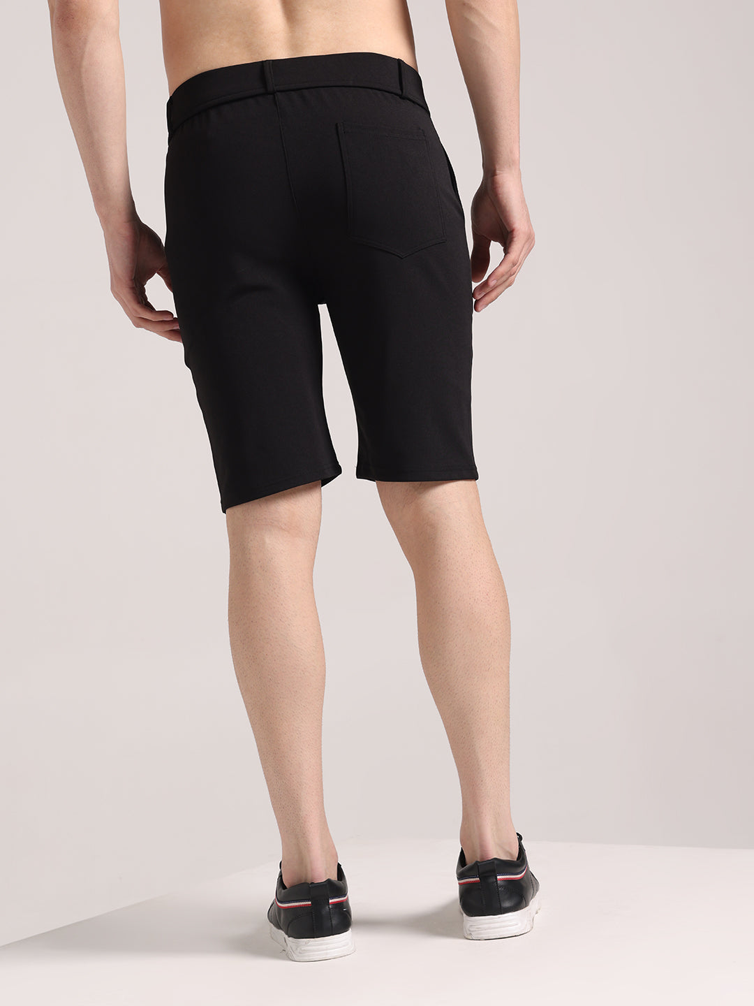 Men's Black Lycra Chinos Shorts